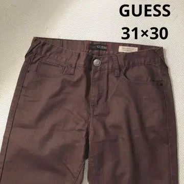 GUESS 코팅 데님 팬츠 31 x 30 다크 브라운