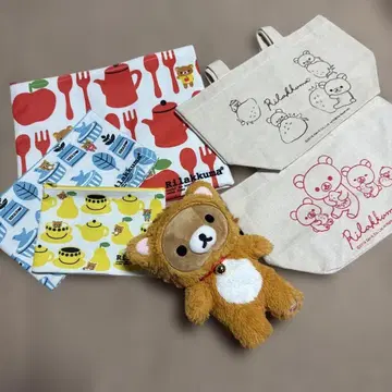 리락쿠마 파우치 토트백 봉제 인형 세트