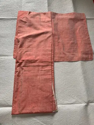 핑크 계열 실크 기모노 심플 단의