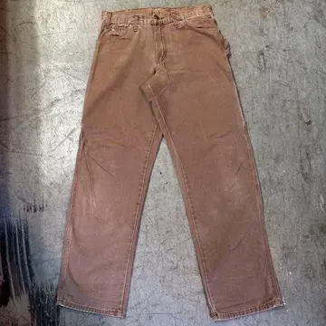 Dickies 브라운 카고 팬츠 포켓 부착