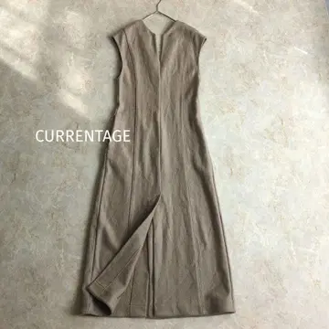 [새상품급] 카렌티지 플란넬 저지 원피스 울 V넥 롱