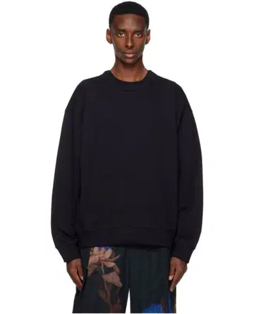 DRIES VAN NOTEN 네이비 맨투맨