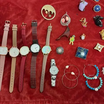 액세서리 묶음 판매 손목시계 브로치 귀찌 22점