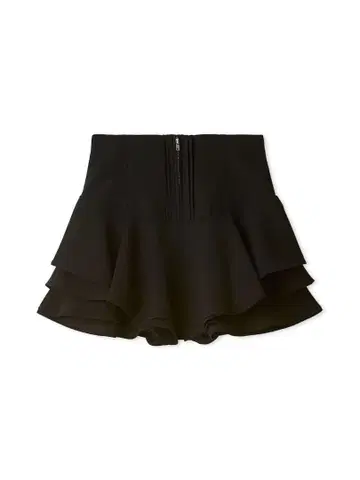 SNIDEL 레이어드 프릴 미니스커트 숏 팬츠 BLK 0 사이즈