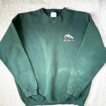 90s USA제 피쉬 자수 맨투맨 / 그린