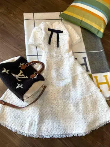 Chesty 트위드 리본 원피스