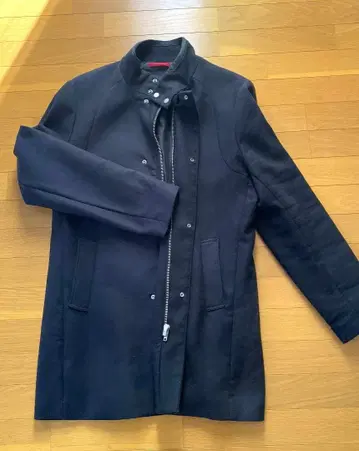 ZARA MAN 체스터 코트 XXL 블랙 ZIP