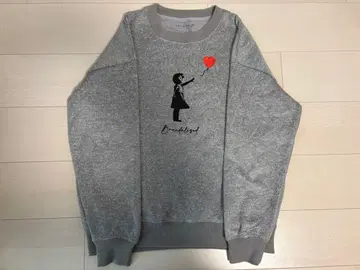 뱅크시 콜라보 스웨트 셔츠 속기모