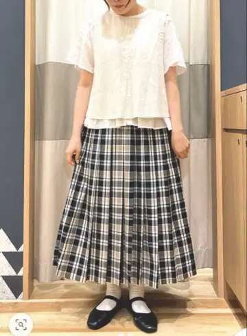 패턴 모듬 플리츠 스커트 / 사만사 모스모스