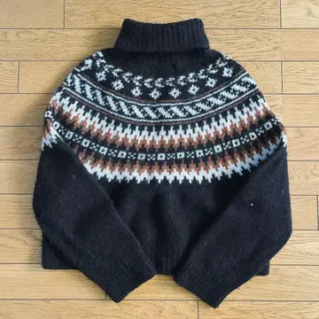 할리 터틀넥 니트 브라운 스코틀랜드