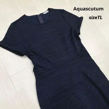 Aquascutum 아쿠아 스큐텀 스트레치 자카드 원피스