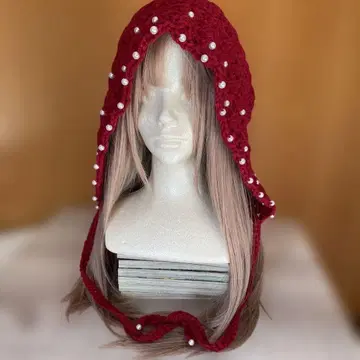 발라클라바 보닛 펄 핸드메이드