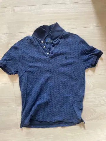 POLO 네이비 버튼 달린 피케 셔츠