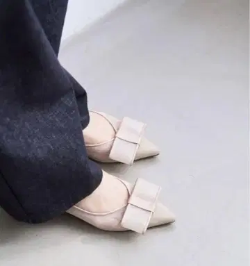 르 탈론 포인티드 튤 리본 플랫 24.5cm