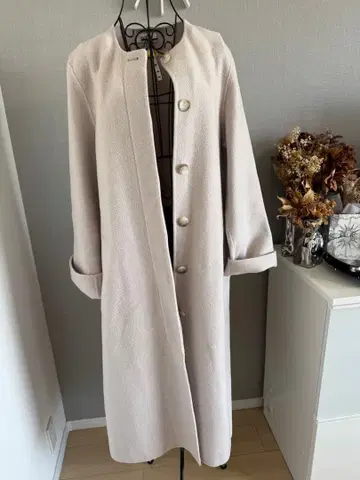 [클리닝 완료] SNIDEL 스나이델 노카라 A라인 롱 코트