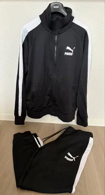 PUMA 블랙 화이트 저지 XL
