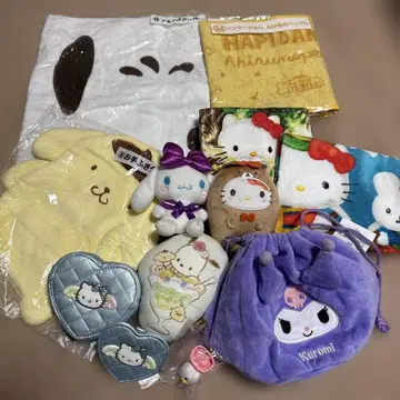 산리오 마스코트 타월 파우치 등 세트 묶음 판매