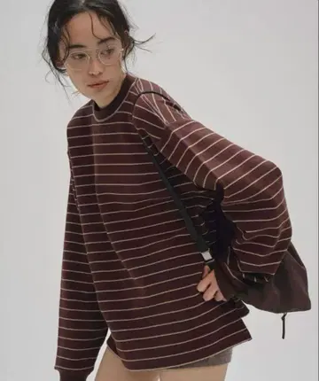 미사용 새상품 todayful Border Long T-shirts 초코