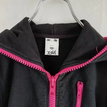 [새상품급] X-girl 엑스걸 빈티지풍 헤비 웨이트 후드티