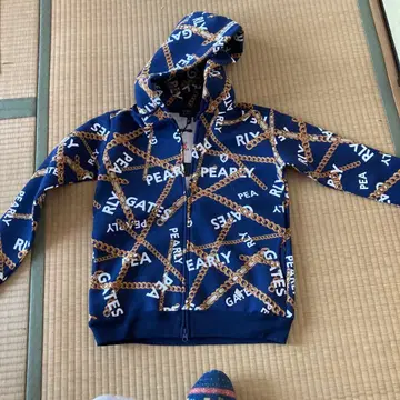 체인 패턴 후드 부착 자켓 L 사이즈