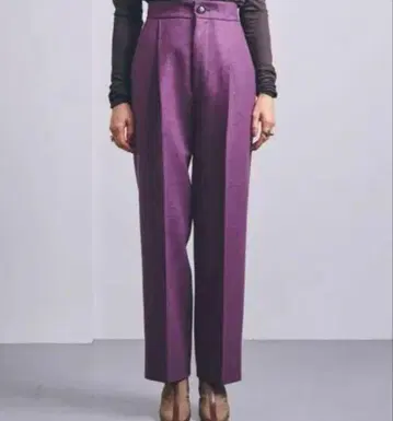 AEWEN MATOPH 이우엔마트프 울 팬츠 퍼플 36