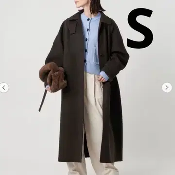 새상품 BEAUTY&YOUTH 리버 스탠 칼라 롱 코트 브라운 S