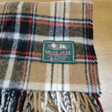 VALUE FEEL 울 100% 체크 무늬 스톨