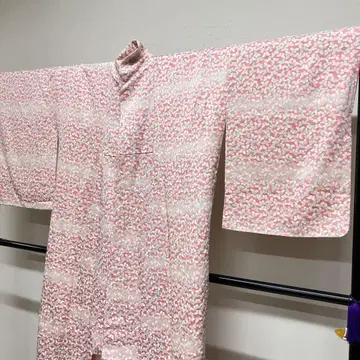 코몬 블렌딩 나비 무늬 나비 가로 줄무늬 기모노 123tz