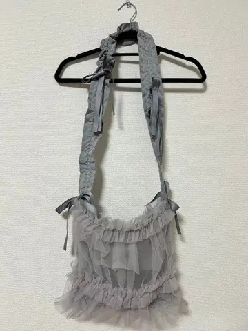 merry jenny 드롭스 튤 리본 토트백