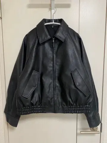 GU 인조 가죽 해링턴 자켓