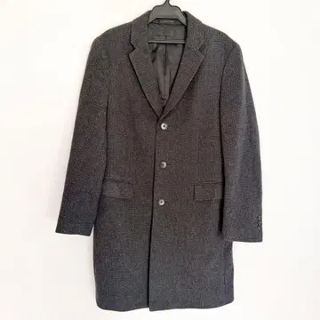 [새상품급] 유니클로 울 캐시미어 체스터 코트 S 그레이 글렌체크