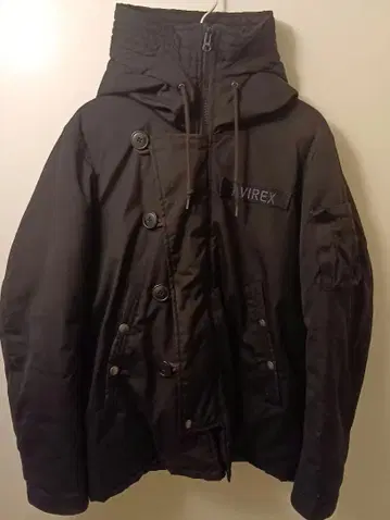 AVIREX 아비렉스 USA 충전솜 덱 자켓 후드 심플