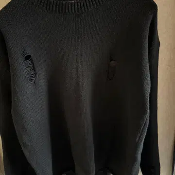 KRHYME DENIM 데미지 니트