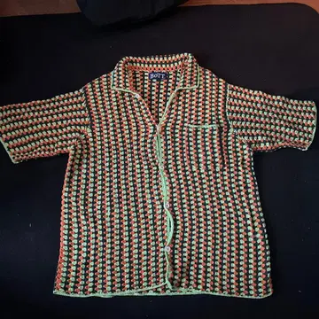 BOTT 코튼 크로셰 반팔 셔츠 L