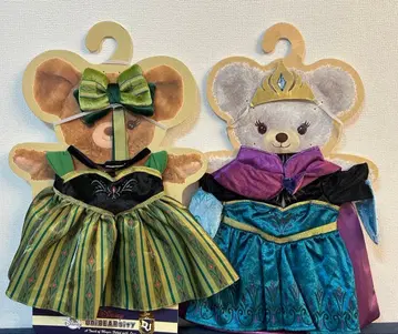 [ 2개 세트 ] 유니베어 아나와 눈의 여왕 엘사와 아나 대관식 코스튬