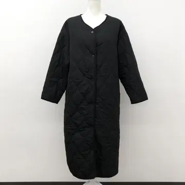 사키시마 사키시마 블랙 퀼팅 자켓 롱 기장