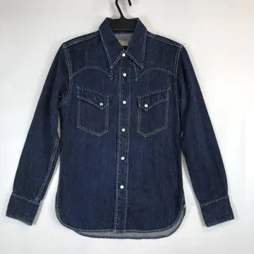 플랫 헤드 7007 긴팔 데님 웨스턴 셔츠 사이즈 36 사이즈
