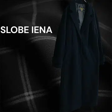 SLOBE IENA 네이비 캐시미어 혼방 롱 코트