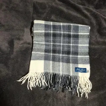 새상품급 SHIPS John Scott 체크 무늬 대형 스톨 그레이 계열