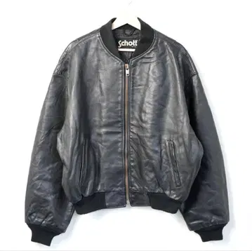 Schott 샷 가죽 자켓 블랙 52 USA제