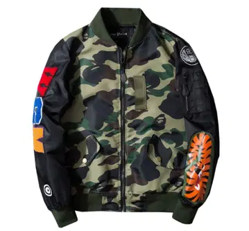 [새상품] 남성용 바시티 자켓 와펜 카모플라주 카모플라쥬 XL