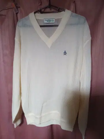 빈티지 GrandSlam 먼싱웨어 V넥 니트 M 크림색