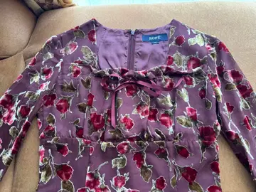 ROPE 꽃무늬 자수 원피스