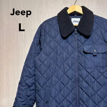 Jeep 퀼팅 자켓 L 네이비 자수 로고
