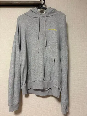 genzai 그레이 후드 부착 후드티 그래픽 프린트