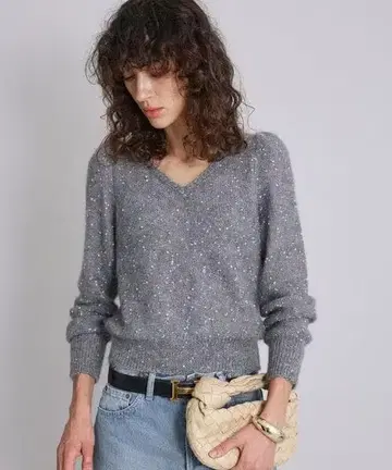 BRILL 24AW 새상품 스팬 모헤어 컴팩트 니트 풀오버