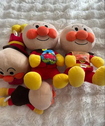 호빵맨 봉제 인형 4체 세트