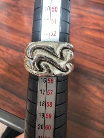 실버 925 파도 디자인 3연 반지 15~16호