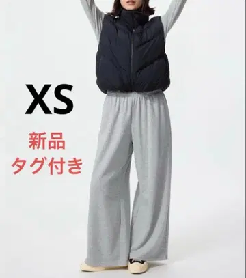 유니클로 맨투맨 와이드 팬츠 기장 짧음