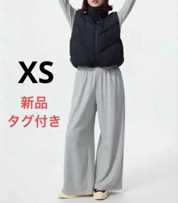 택 포함 새상품 유니클로 맨투맨 와이드 팬츠 짧은 기장